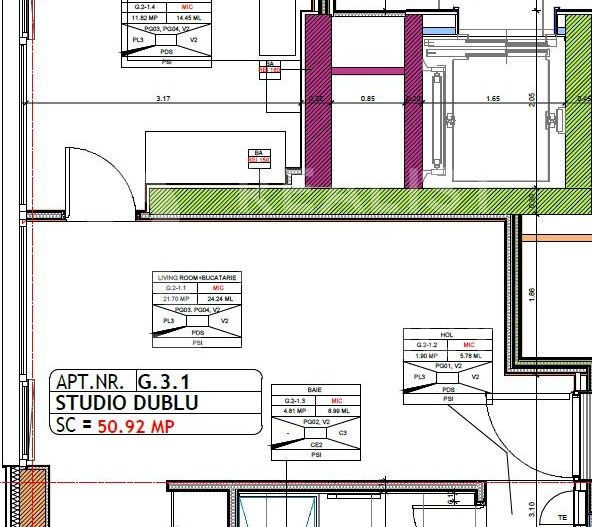 Studio dublu - One Lake Club - Schiță 6