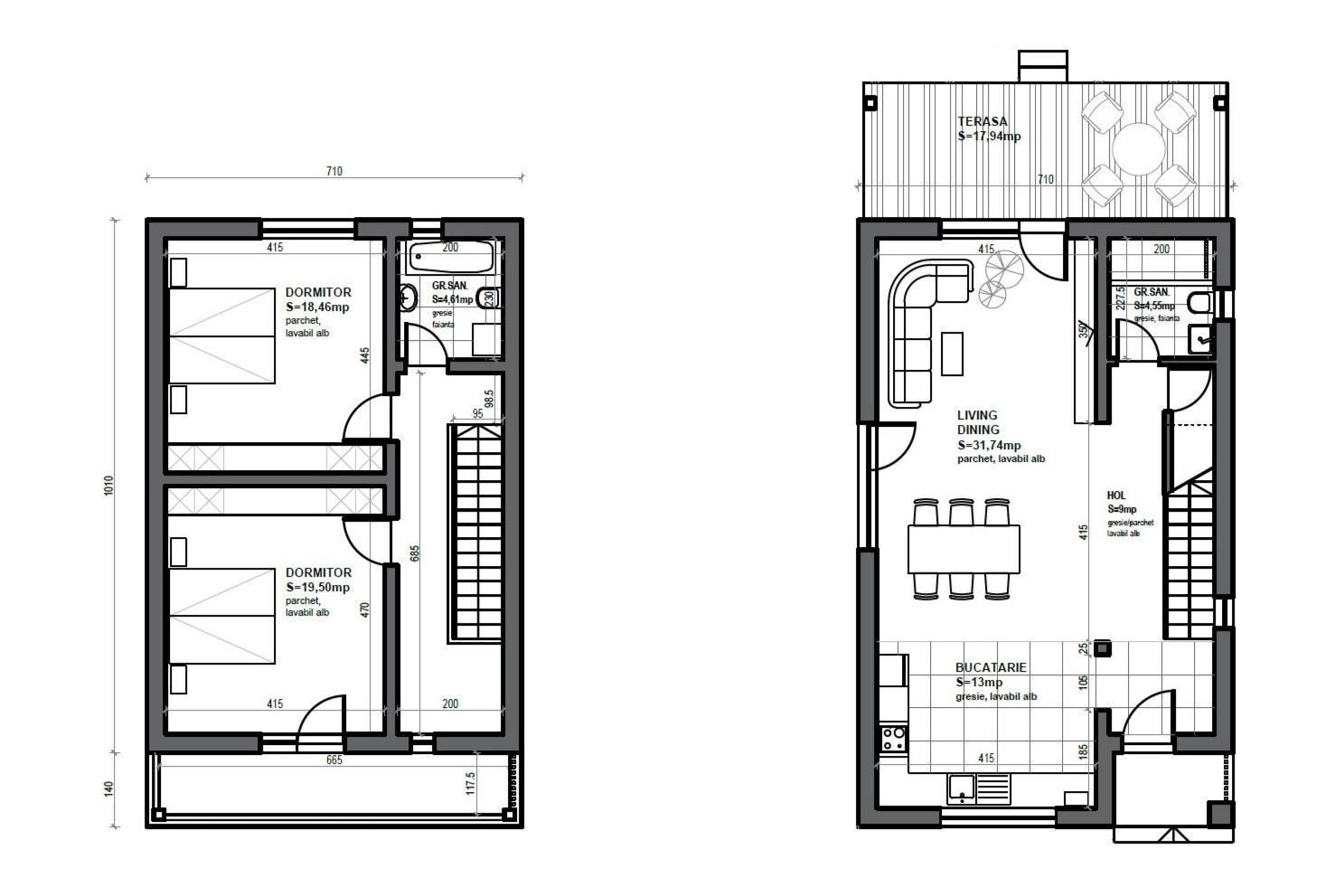 Case individuale în Sânpetru, cu teren 400 mp și toate utilitățile - Poză 7