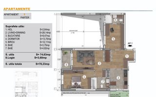 Oferta Comision 0% - Apartament 3 camere de vanzare, Grand Arena Mall - Schiță 8