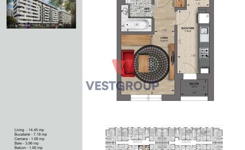 Garsoniera Decomandata- Weiner 14 Residence Direct Dezvoltator - Poză 12