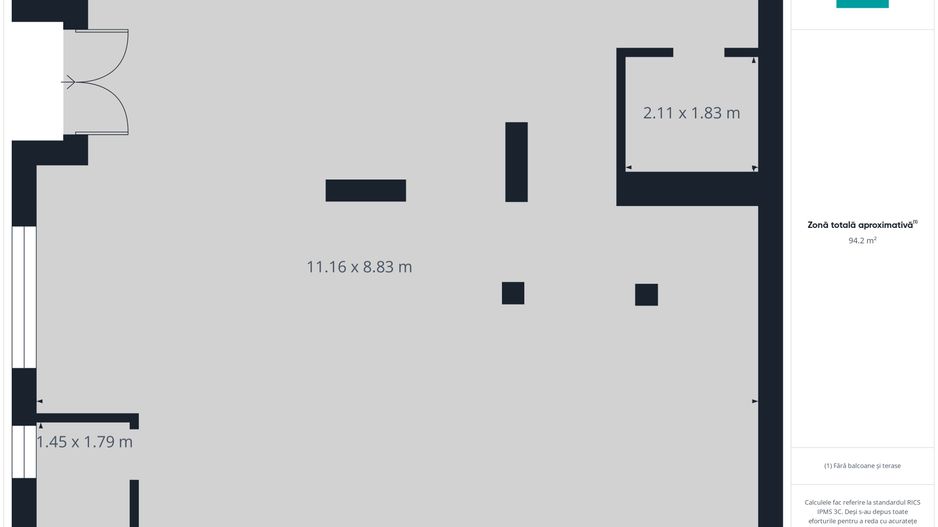 Spațiu comercial 95 mp la parterul blocului MTM - Poză 4