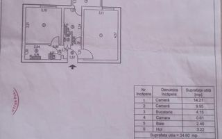 250 Euro/luna, Inchiriere apartament doua camere , Micro19 - Poză 3