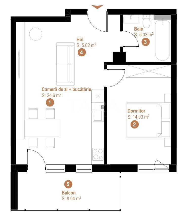 Apartament modern cu 2 camere – zonă Vivo - Poză 10