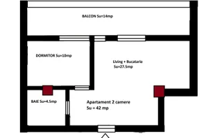 Apartament 2 camere Zona Marasti/Bulgaria - Schiță 14