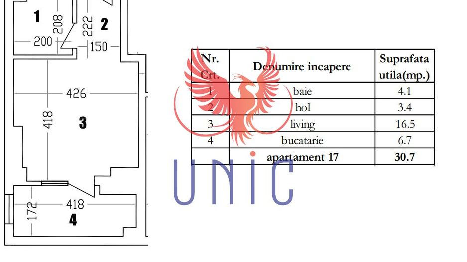 Garsoniera, bloc nou Cornitoiu, etaj3, 31mp - Poză 1