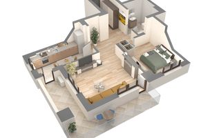 Apartament 2 camere etaj intermediar bloc nou- zona Podu Ros - Poză 2