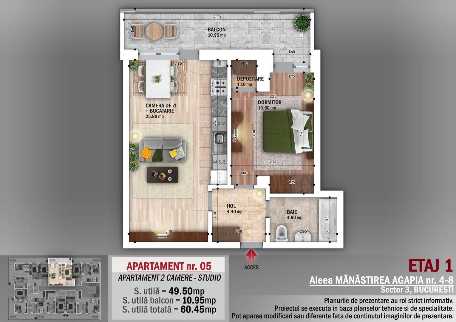 AP. 2CAM. - BLOC PREMIUM, LOCUINTA / INVESTITIE.  N. GRIGORESCU! - Poză 2