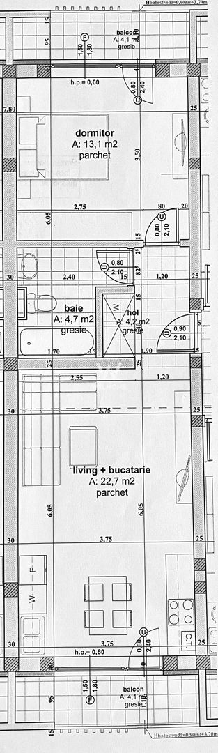 Apartament 2 camere READY TO MOVE, Arhitectilor, Sibiu - Schiță 13