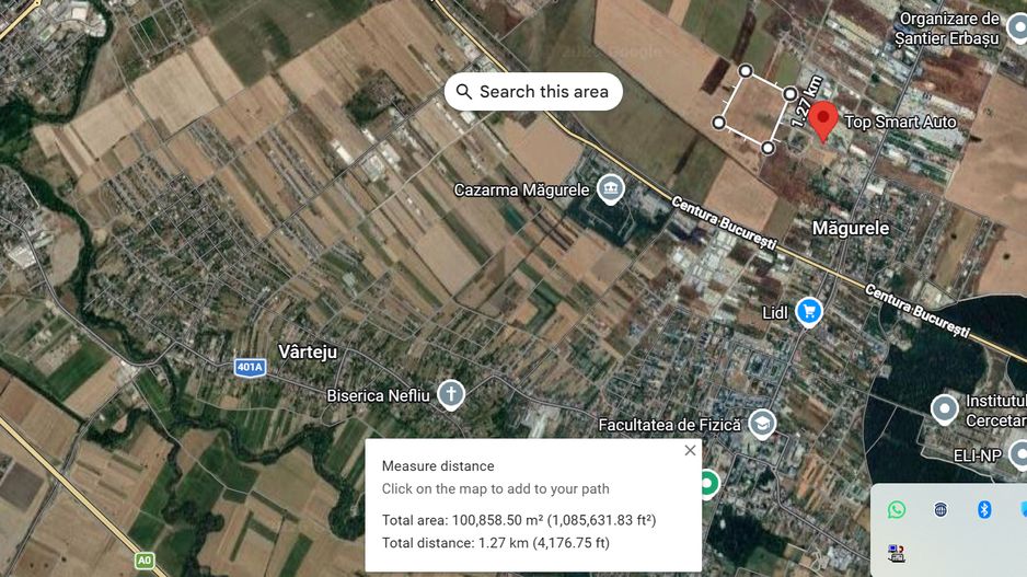 Vand teren intravilan 47.700 mp Magurele strada Fermei - Poză 3