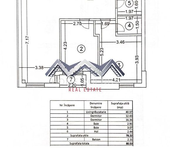Apartament 3 camere 78 mp utili | Otopeni central | Finisaje la alegere - Schiță 12