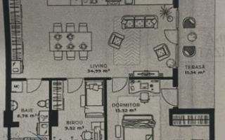 Aprtament 3 camere - view spre Baza Sportiva/Se preda la cheie - Schiță 9