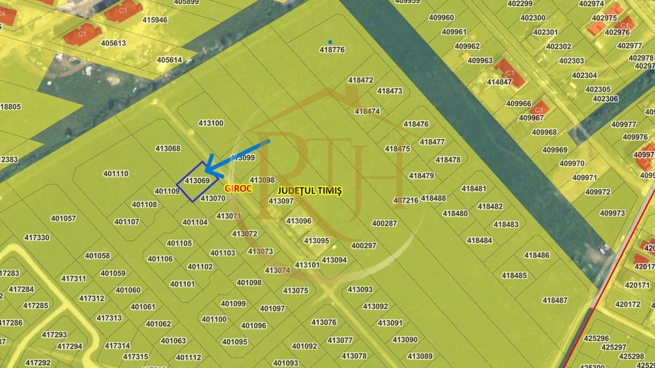 De vanzare teren intravilan in Giroc,563 mp, front stradal 20 ml. - Poză 3