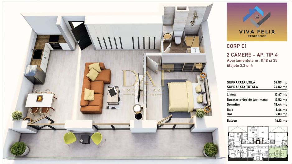 Apartament 2 camere | finisat | parcare inclusa | VIVA RESIDENCE FELIX - Poză 4