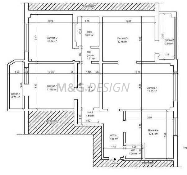 apartament 4 camere zona Circumvalatiunii - Schiță 10