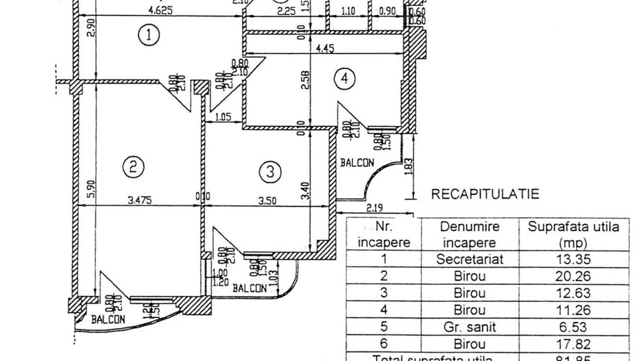 Imobil 4 camere Unirii, cladirea Sitraco, pretabil investitie. - Schiță 17