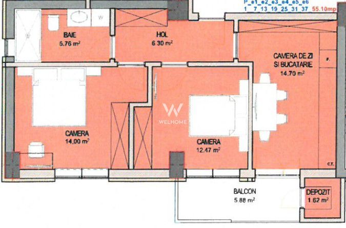 Apartament nou 3 camere, Doamna Stanca, Sibiu - Schiță 5