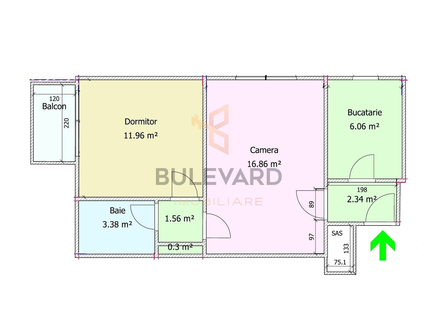 Apartament 2 camere zona Complex Mercur / Iulius Mall - Schiță 11