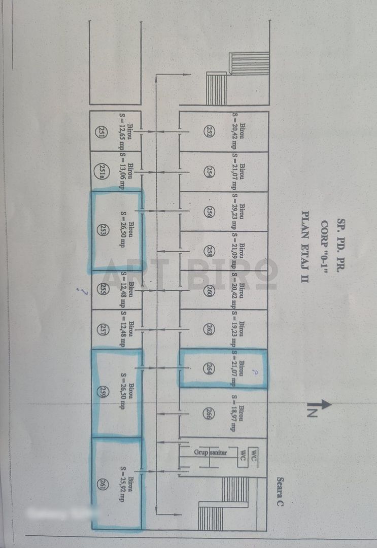 Zero comision, 33 - 374mp birou mobilat Semanatoarea, 5' metrou - Schiță 7