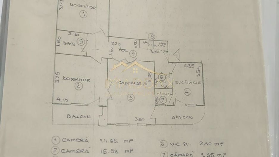 3 Camere Lux Decomandat | Zona Centrală Libertății | 3 Balcoane | - Schiță 13