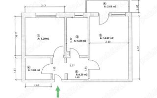 Apartament 2 camere. Bld. Brancoveanu, Zona Huedin. Loc parcare. - Poză 10