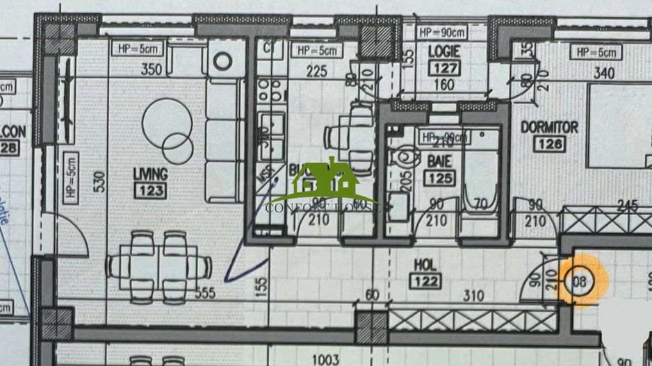 Apartament 2 camere, bloc nou, P+3, Ap.08, Et. 1, Bl.2 - CP2440199 - Poză 6
