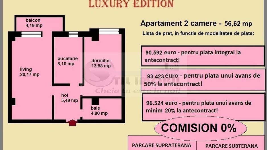 Apartament decomandat de vanzare in Iasi, Galata, 56,62 mp, bloc nou - Poză 2