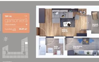 DE VANZARE GARSONIERA, BLOC P+11 LANGA AUCHAN TITAN. COMISION 0%! - Poză 2