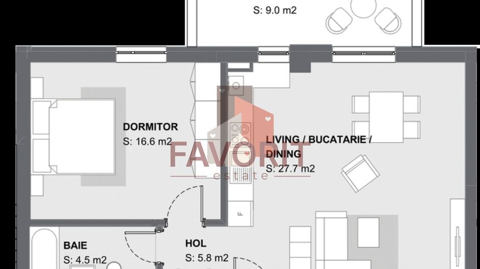 COMISION 0%.  Etaj intermediar.  Disponibil imediat. Bloc nou in oras - Schiță 7