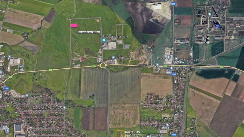 Teren logistic de vânzare 5.000 mp – acces Centura Arad | PUZ aprobat - Poză 5