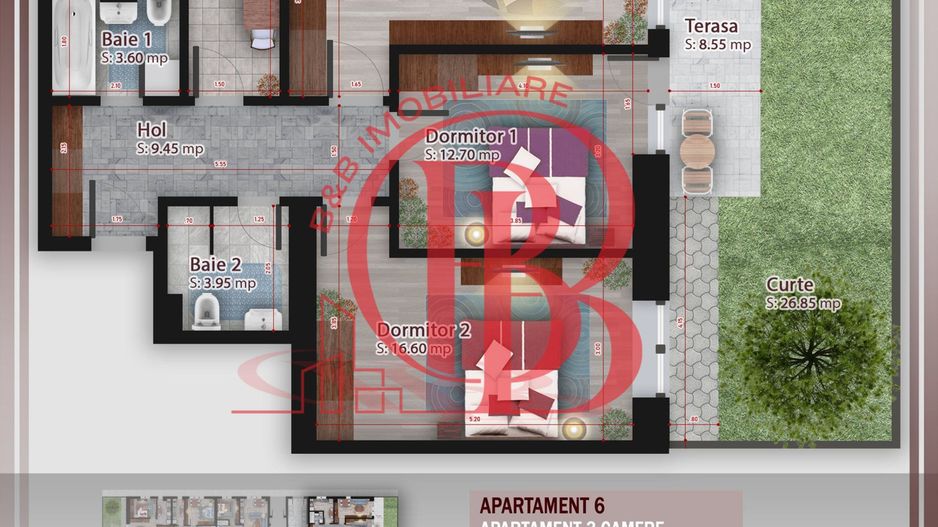 3 camere cu  gradina  Titan Pallady Metrou Nicolae Teclu - Schiță 1