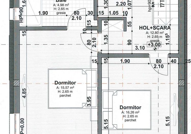 Apartament in vila cu 138 mp utili, Terasa 25 mp + 2 balcoane si garaj - Schiță 3