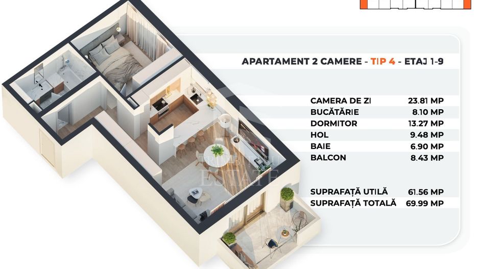 ALEXANDRIEI 152 | 2 CAMERE DECOMANDAT | BLOC NOU PREMIUM | 62 MP UTILi - Schiță 24