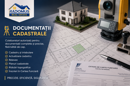 Prin rețeaua noastră de colaboratori autorizați vă oferim acces rapid la toate documentele și serviciile necesare unei tranzacții imobiliare.📐 Documentații cadastrale&nbsp;