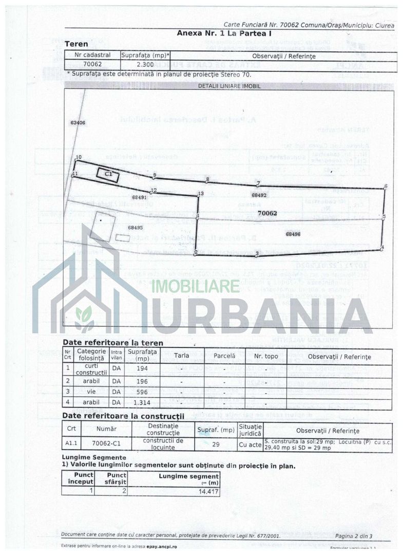 Teren de vânzare în Ciurea, zonă liniștită cu panoramă deosebită - Poză 1