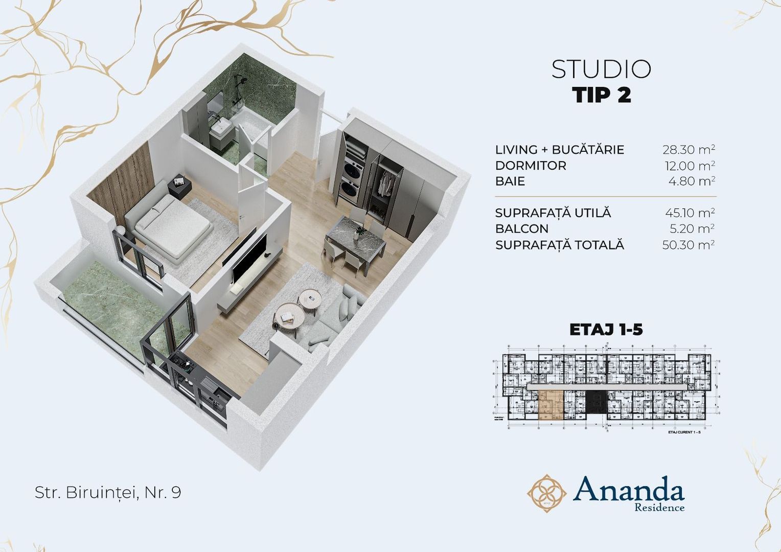 Studio spatios, ideal investitie, direct dezvoltator - Poză 1