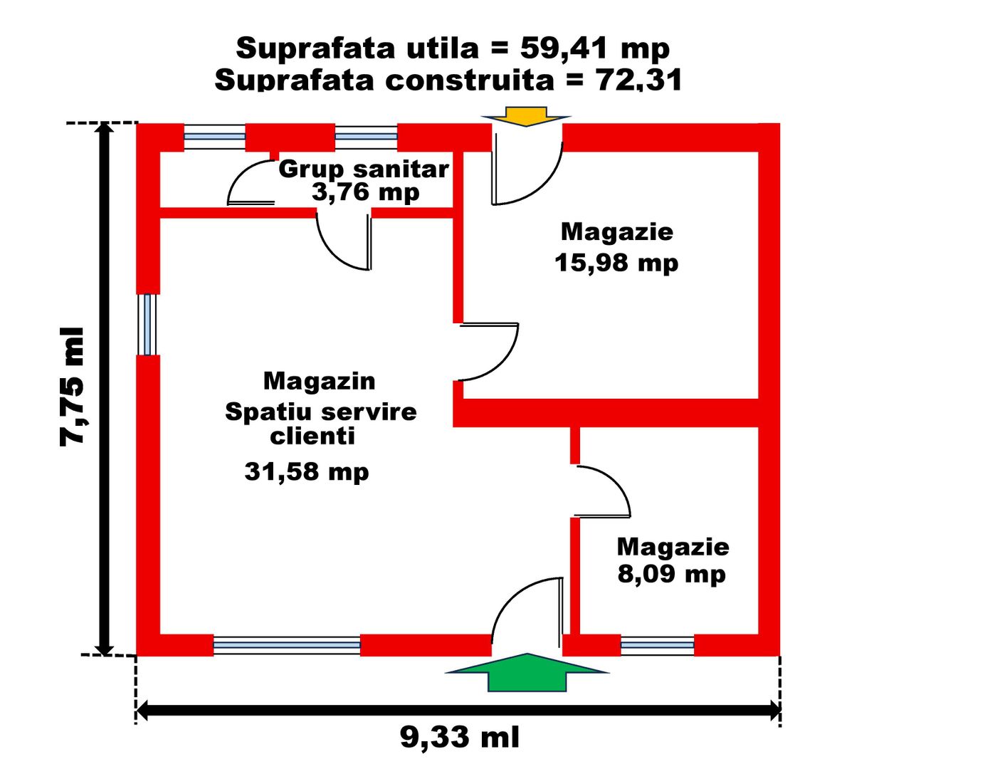 Investitie, Spatiu Comercial cu Vad Comercial, Marghita – VANZARE - Poză 4