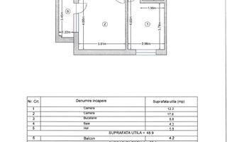 2 Camere spatioase, prima inchiriere, bloc nou,  zona Grand Arena Mall - Schiță 14