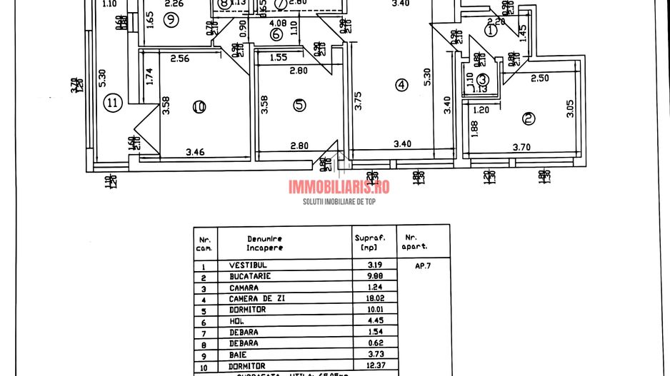 Piata Muncii metrou - Renovat - Etaj 1 - Liber - Schiță 14