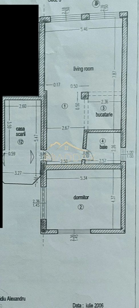 Apartament 2 camere Polona/Centrala*Dotat Complet* Vanzare - Schiță 16