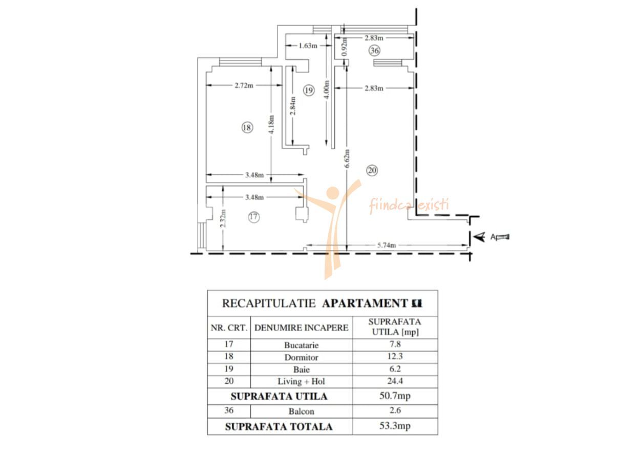 Apartament mobilat și utilat, 53.3 mp – Valea Adâncă, Miroslava - Poză 9
