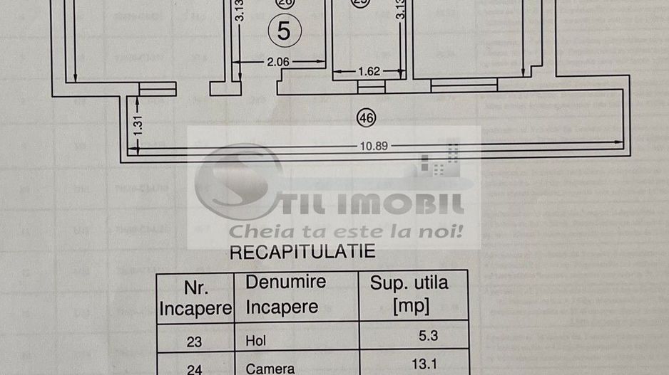 Apartament INTABULAT - 2 camere, dec, 60 mp + loc de parcare inclus ! - Schiță 5