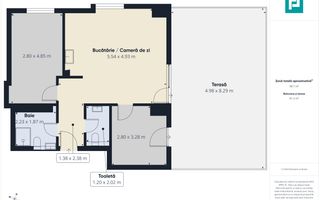 3 camere PREMIUM, terasă 22 mp, etaj 8 - Poză 6