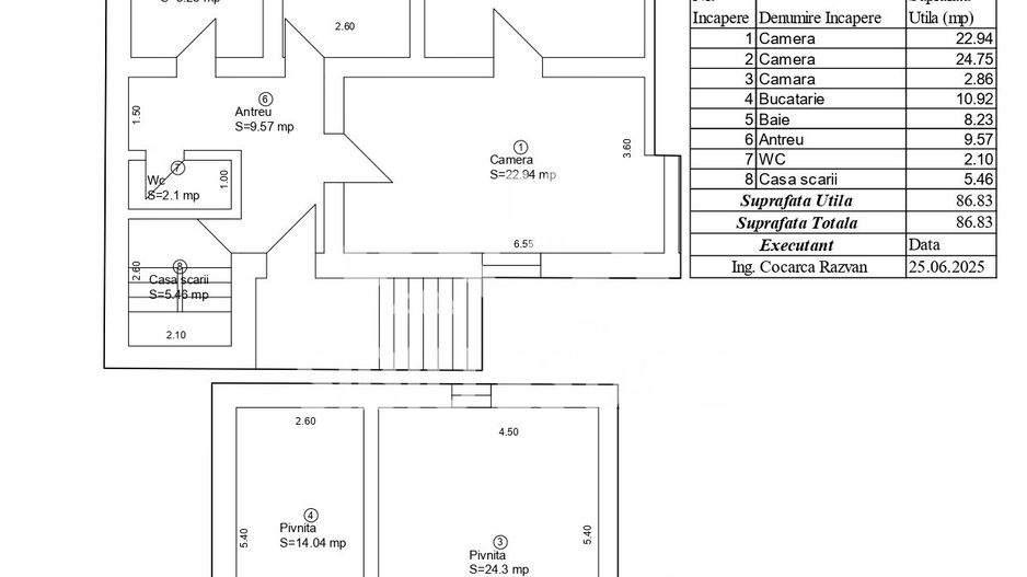 Casa zona centrala Sibiu 2 unitati, ideala investitie - Schiță 23