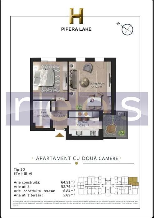 VANZARE 2 CAMERE | H-PIPERA LAKE | 51 MP - Poză 6