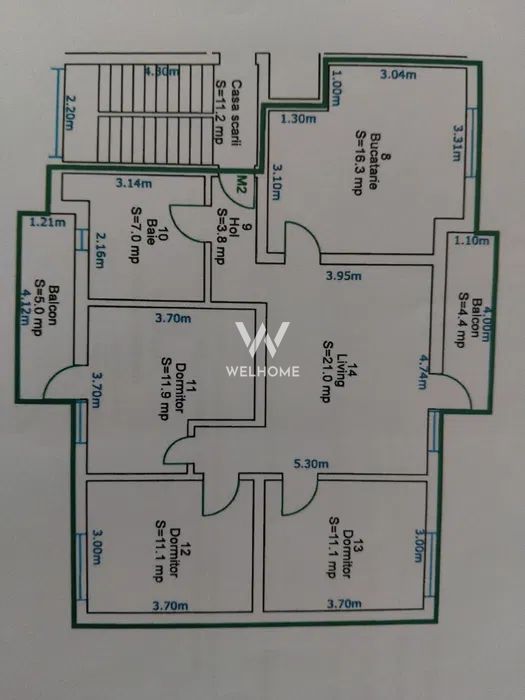 Apartament 4 camere, 82 mp, mobilat, zona Mihai Viteazul - Poză 10