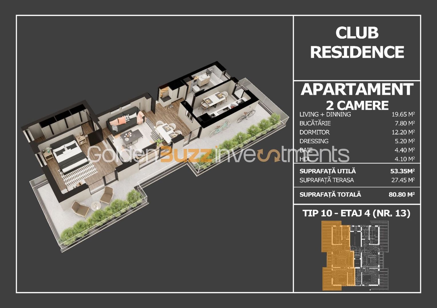 Apartament 2 camere | Terasa | Bucatarie Inchisa | - Poză 8