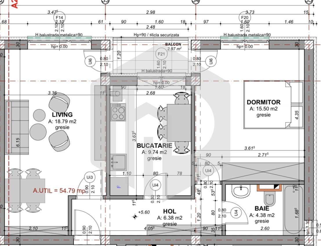 Etaj 3-La cheie | Apartament 2 Camere/Doamna Stanca - Poză 2