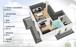 Satu Mare, Micro 17, Penthouse in complex nou - Poză 2
