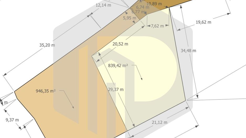 Teren Intravilan Valea Avrigului- 839 mp-Raul in fata terenului - Poză 2