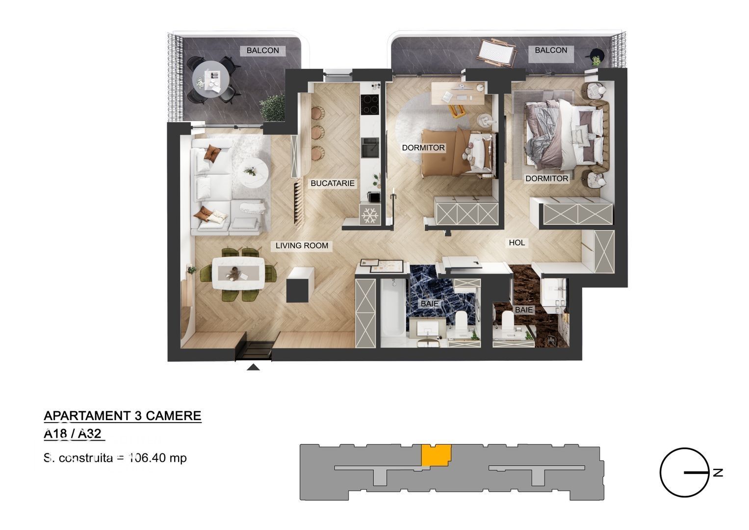 Apartamente 3 camere, Pipera, comision 0 % - Poză 17